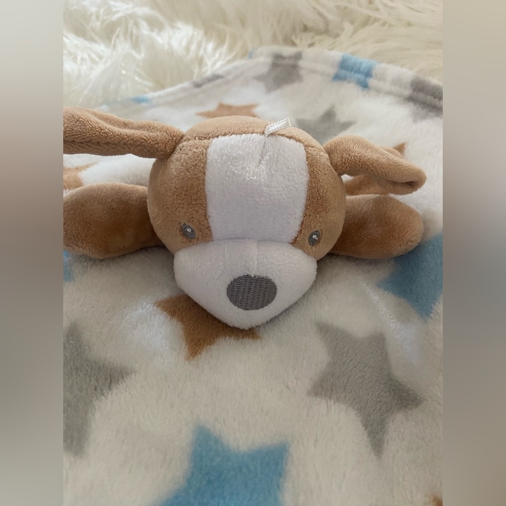 Baby Essentials Brown and White Plush Dog Toy